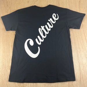 CULTURE Script Graphic Tee Men’s Size Medium Color Black Streetwear